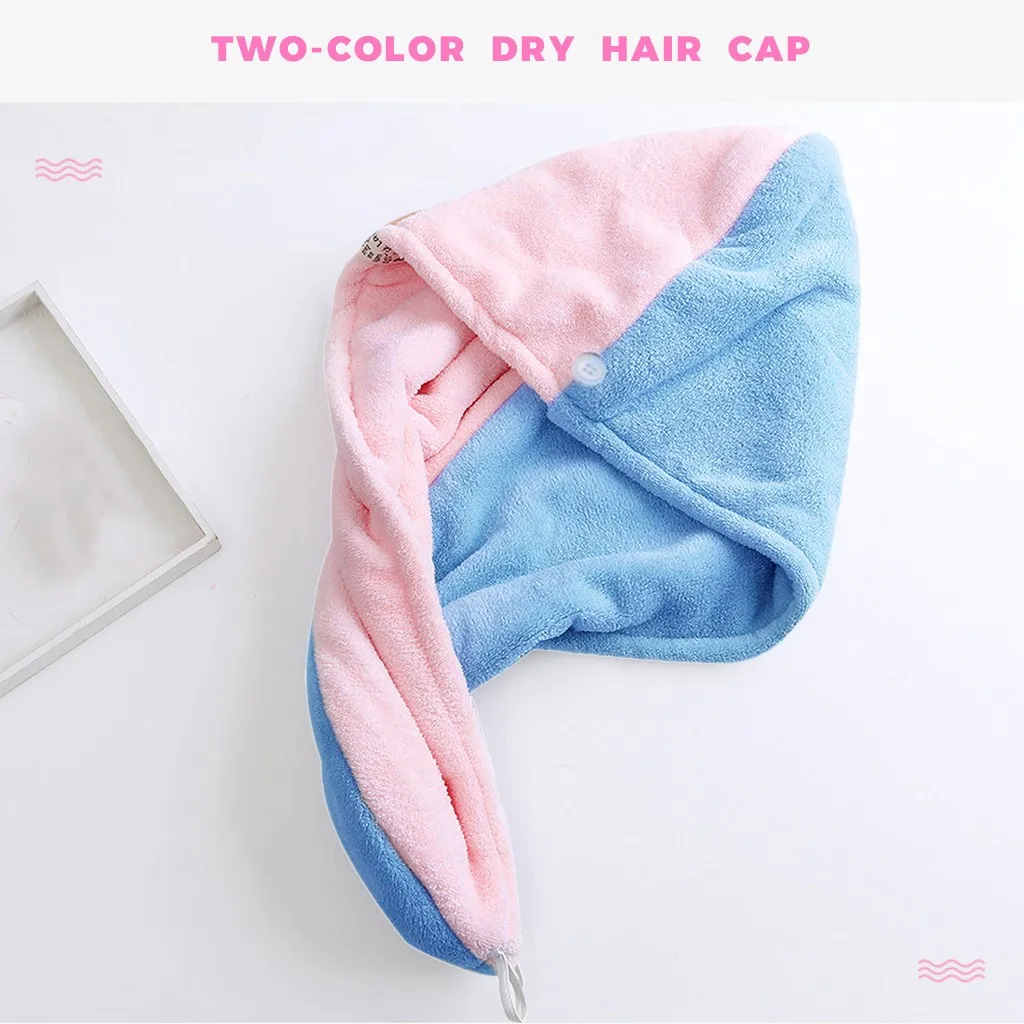 Shower Cap Magic Microfiber Hair Quick Drying Dryer Towel Bath Wrap Cap Quick Hat Turban Dry shower cap hair bonnet#20