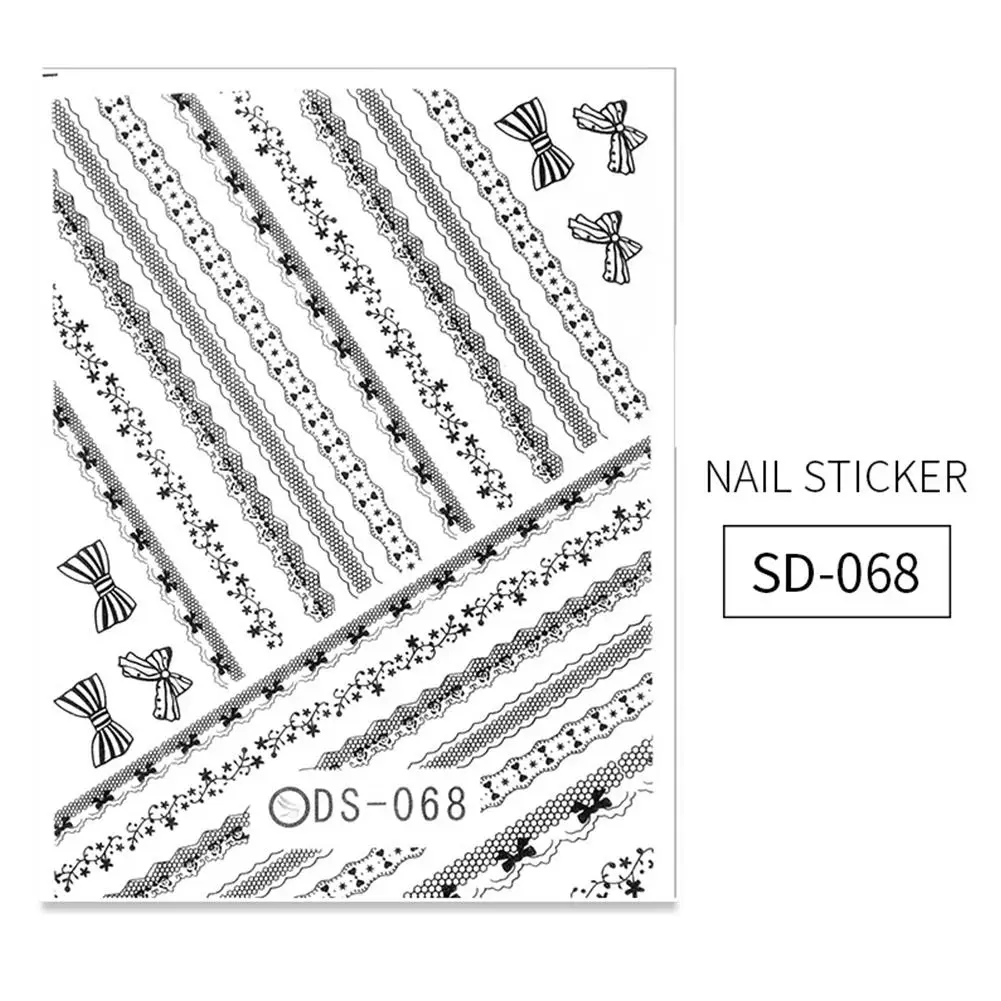 Sticker SD-068 Наклейки для ногтей с буквенным принтом наклейки для маникюра советы для ногтей украшения модный дизайн ногтей советы - Цвет: Sticker SD-068