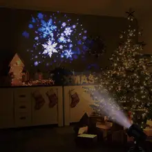 Уличный светодиодный проекционный светильник в виде снежинки, водонепроницаемая лампа для газона, лампа для Хэллоуина, Рождества, сада, снега, декоративная лампа