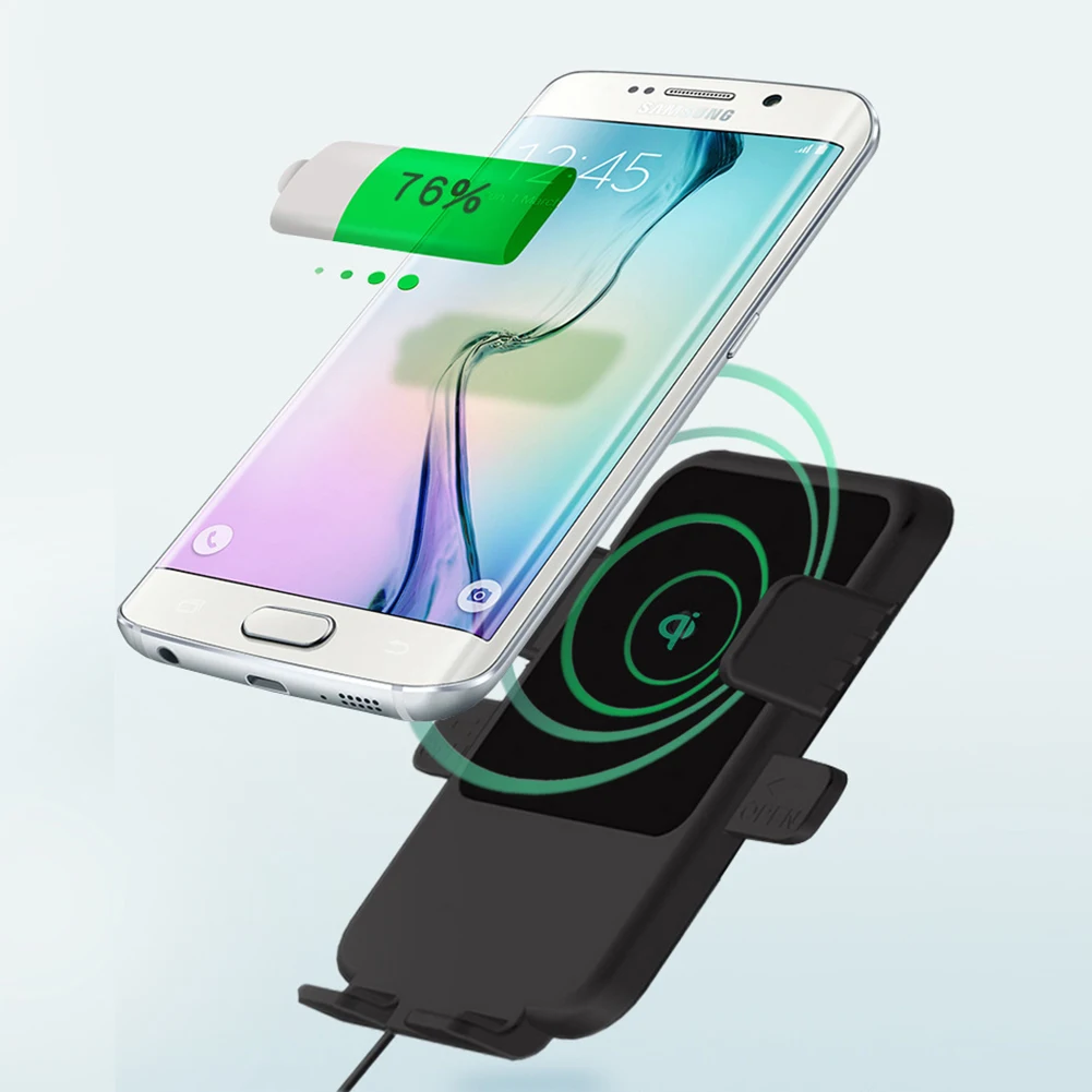 E8 10 Вт Qi автомобильное беспроводное зарядное устройство Подставка с двумя USB автомобильное крепление прикуриватель Быстрая зарядка держатель для samsung Galaxy iPhone