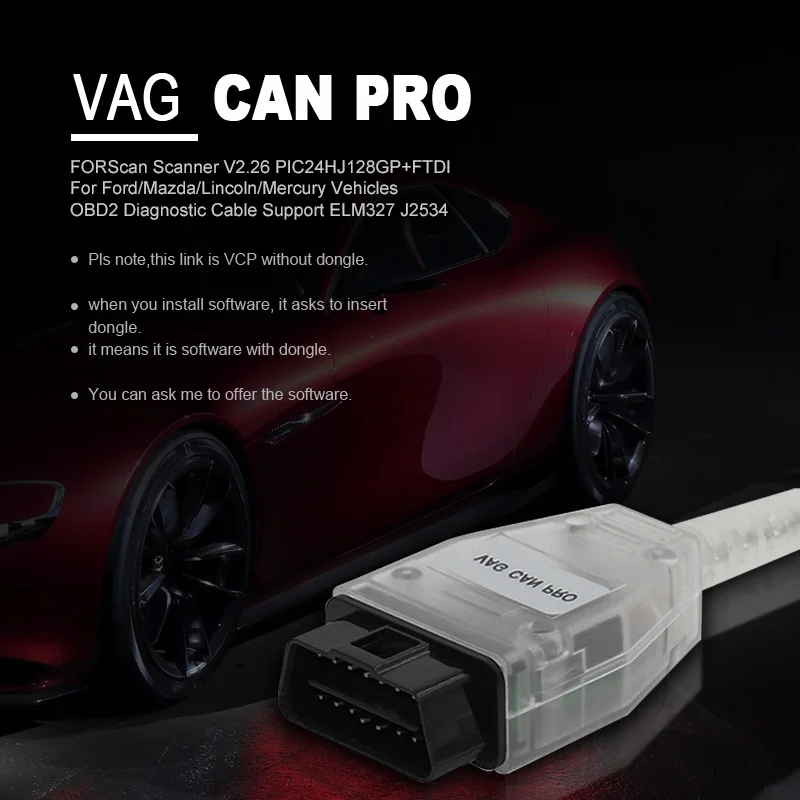 Автомобильный диагностический сканер VAG CAN PRO BUS + UDS K line версия 5.5.1 VCP obd2|Кабели и