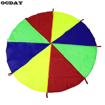 

New Toy Tent Kids Children Play Rainbow Parachute 8 Handles Outdoor Fun&Sports Game Exercise Sport Toy For Childhood Children