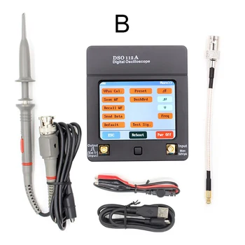 

DSO112A TFT Mini Digital Oscilloscope Portable USB Oscilloscope Interface 2MHz 5Msps with Touch Screen LB88