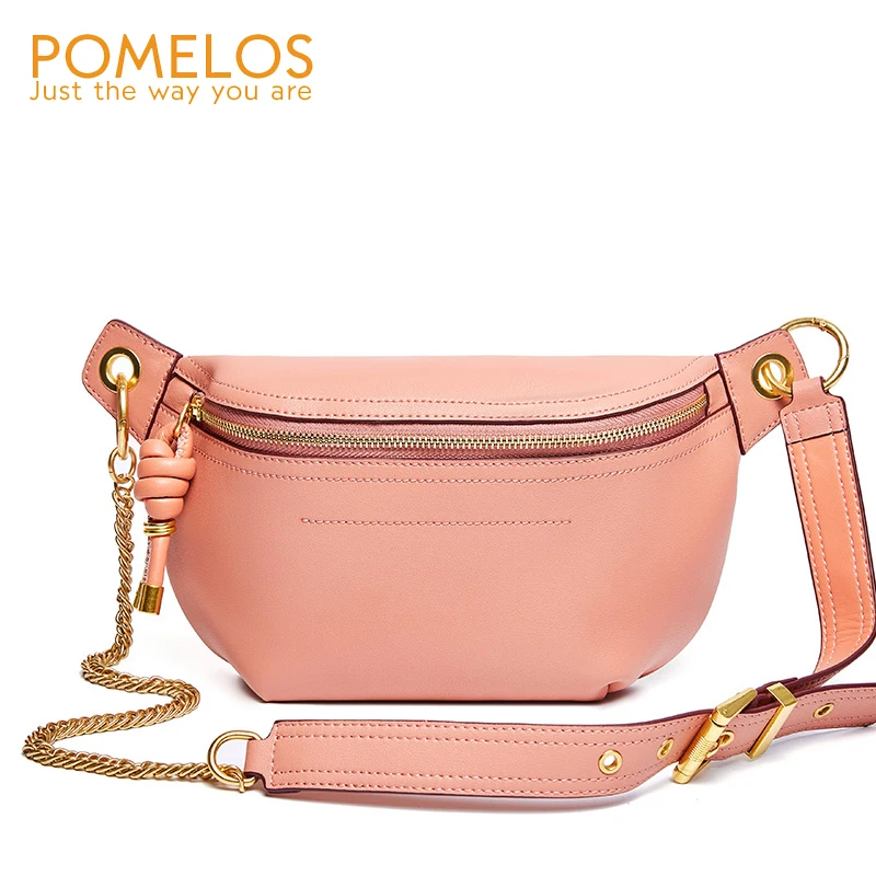 

POMELOS Luxury Handbags Women Chest Bag Designer Excellent Quality Genuine Leather Waist Bag For Women 2020 New Arrivals Fashion