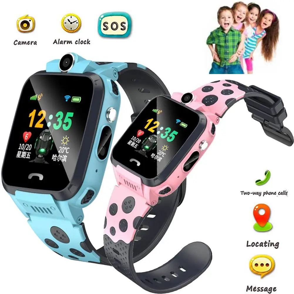 

Touch Screen Anti-lost Safe LBS GPS Tracker SOS Call Kids Smart Watch Waterproof Children Watch 2G Phone For Android iOS