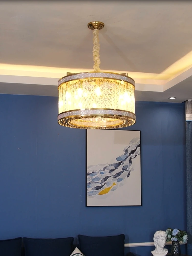 

Crystal Restaurant Lamp Post Modern Concise Glass Round Bedroom Lamp Northern Europe Style Model Between Lamps And Lanterns