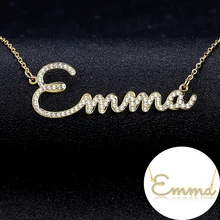 Serce ze spersonalizowaną nazwą Iced Out naszyjnik kobiety mężczyźni dostosowane złota nazwa ze stali nierdzewnej Choker Old English biżuteria czcionki(China)