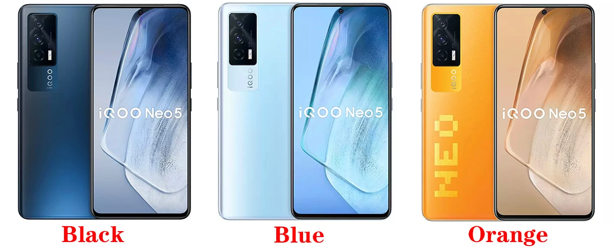 kingston 8gb ram Vivo IQOO Neo 5 5G Cellphone Snapdragon 870 120Hz 48MP rear camera 6.62" AMOLED 4400mAh battery 66W Android 11 Google Play NFC laptop ram