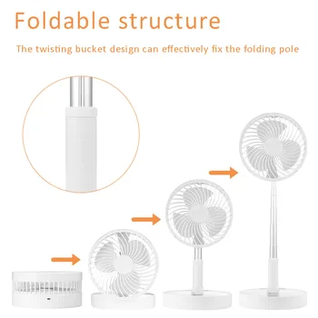 

Portable Telescopic Mini Fan USB Rechargeable Student Fan Portable 2 In 1 Floor Stand Pedestal Fan Foldable Fan