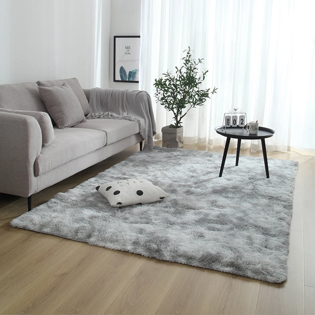 

Modern Carpet Long Hair Rug Pile Plush Anti-Slip Bay Window Bedside Mat Washable Blanket Soft Carpets For Living Room/Bedroom