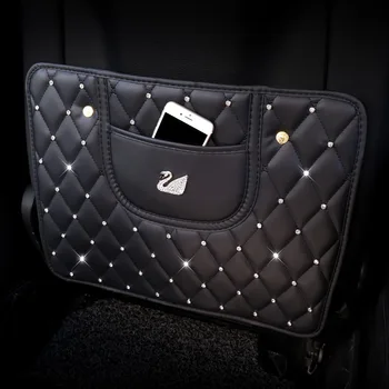 

New Style Car Seat Anti-kick Pad Diamond Set Chair Anti-Dirty Mat Cute Cartoon Rear Children Pad