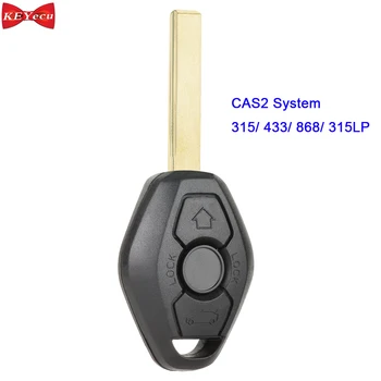 

KEYECU for BMW 1 3 5 6 Series E60 E90 E83 E93 x1 x3 x5 M3 M5 CAS2 Remote Key Fob 315MHz/ 433MHz/ 868MHz/ 315LP MHz PCF7944 Chip