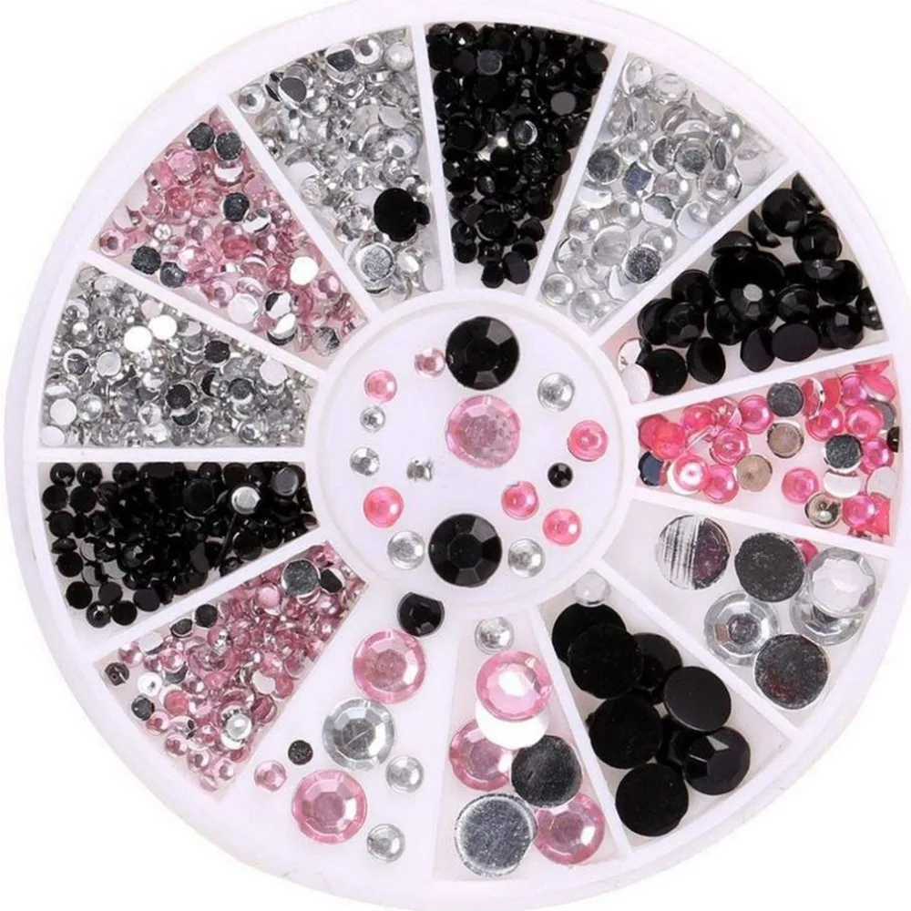 

Mixing Size Sparkling Turntable Nail Rhinestones For Nails Art Decorations Charming DIY Manicure Nail Art Decorations