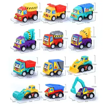 

6pcs Pull Back Car Toys Mobile Machinery Shop Construction Vehicle Fire Truck C63C