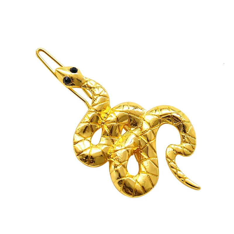 Individual Hairpin For Lady Alloy Gold Plating Snake Shape BP-Bobby Pin Retro Bronze S Designer Fringe Hair Pin Headwear 2 PCS