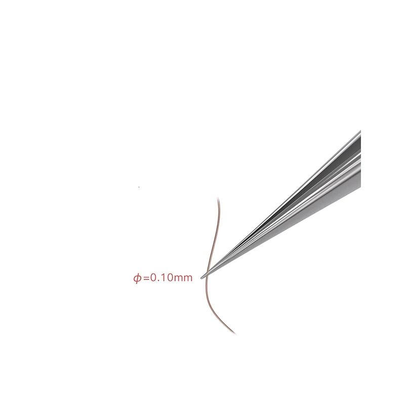 Qianli Летающий провод прецизионный Пинцет 0,15 мм 0,1 мм Немагнитный Пинцет из нержавеющей стали для Mirco IC Инструменты для ремонта - Цвет: 0.1mm