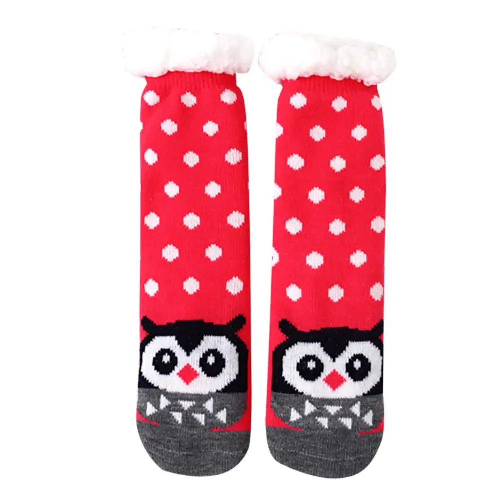 Женские зимние носки мягкие теплые удобные размытые рождественские толстые носки с флисовой подкладкой подарки с вьетнамками, милые женские носки FD