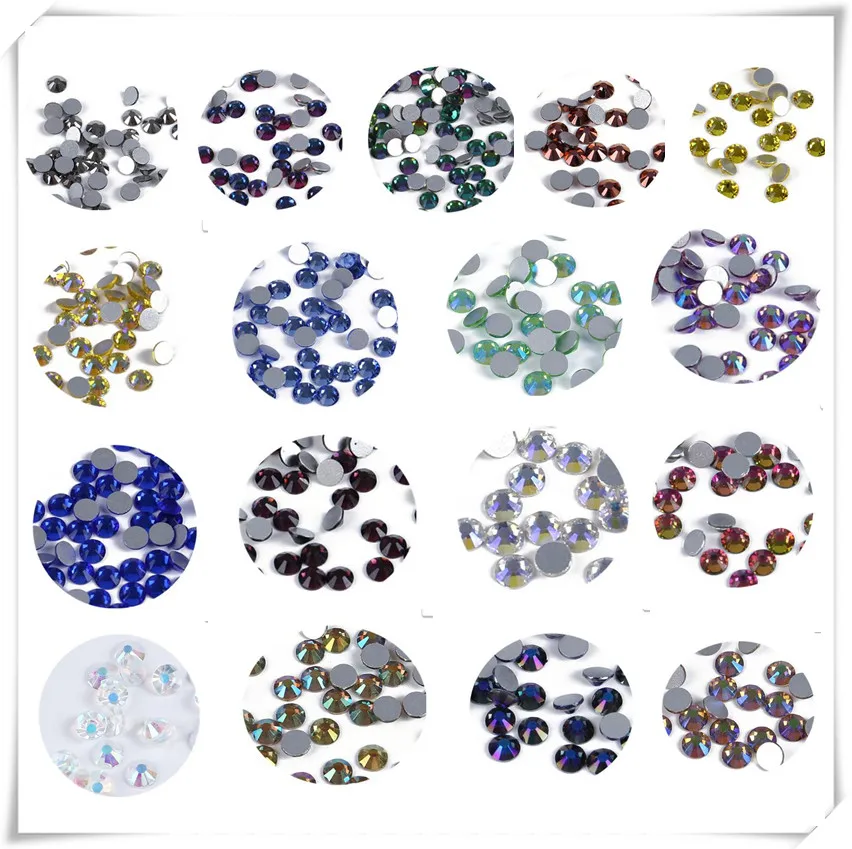 

Multi-size Glass Nail Rhinestones For Nails Art Decorations Strass Charms Partition Mixed Size Rhinestone Set