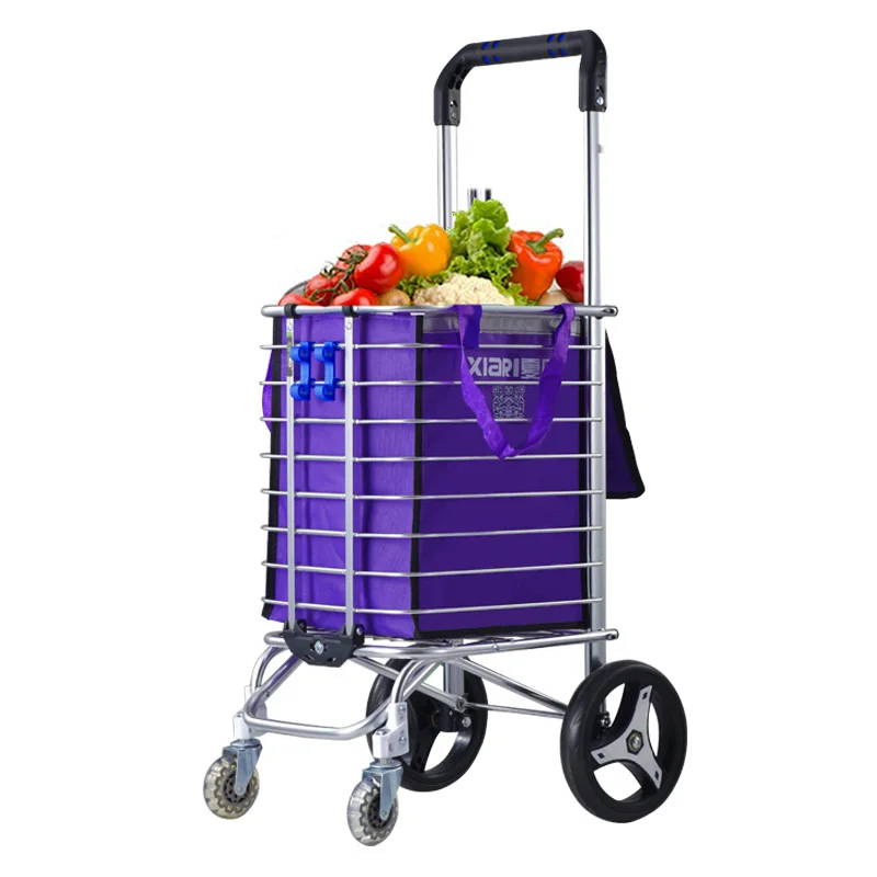  Shopping Cart Shopping Cart Small Cart Folding Old Cart Small Cart Portable Trolley Trolley Trolley