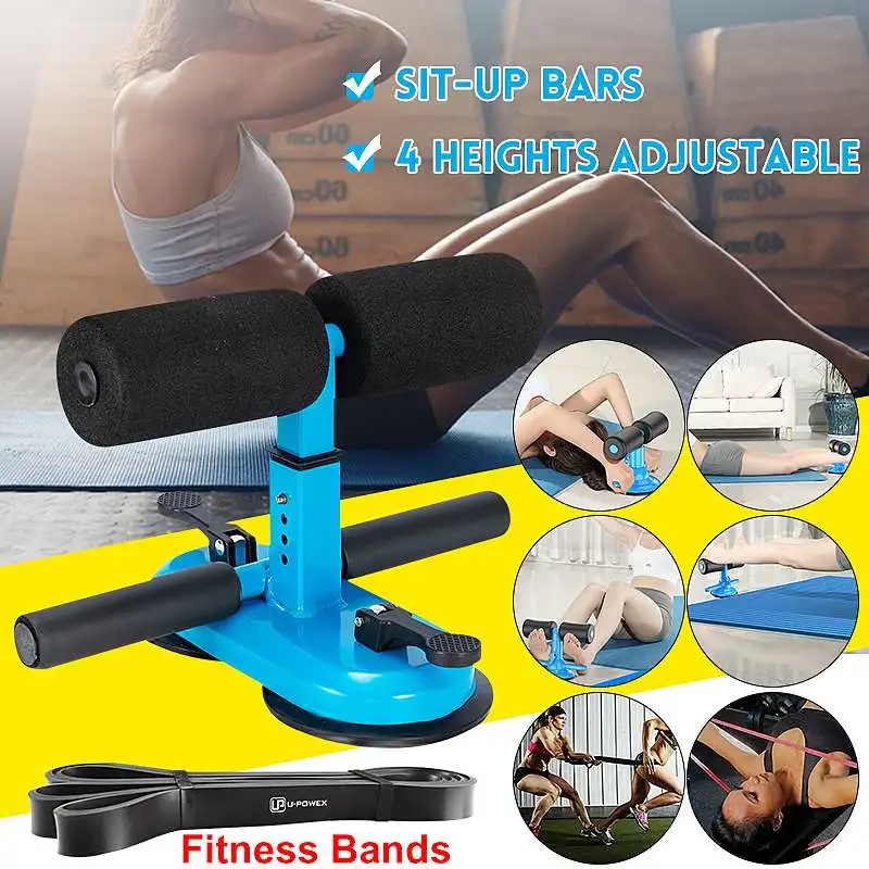 

Soft Sponge Double Pole Sit-Up Push-up Aid Fixed Foot Abdomen Machine Curl Belly Suction Cup Fitness Muscle Exercise Equipment