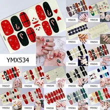 Леди KINDOM лак для ногтей сделай сам стикер s Рождество серия Дизайн ногтей водонепроницаемые оберточные Стикеры для ногтей Санта Клаус Наклейки Для Ногтей