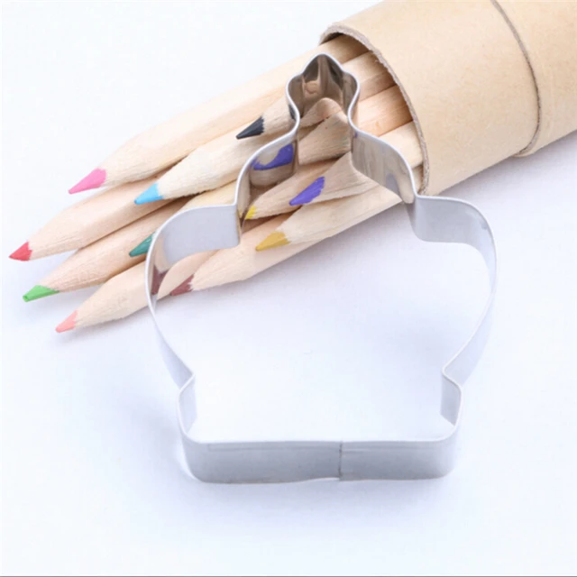 3 db Rozsdamentes Acél Süti Vágó Hercegnő Korona Király Királynő Party Sütemény Keksz Sütőeszköz - Image 6