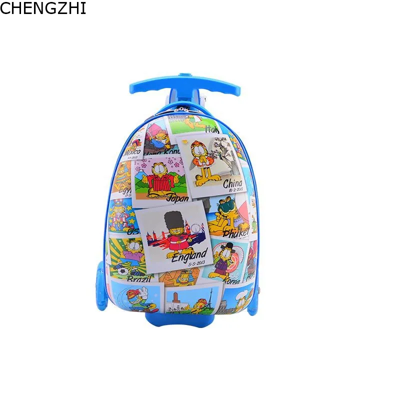 CHENGZHI 16" inch child scooter luggage cute carry on trolley rolling luggage bag for kid