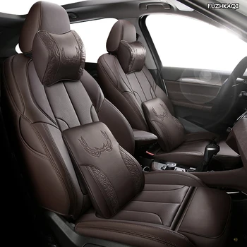

FUZHKAQI Custom Leather car seat covers For KIA Sportage Optima Cerato Forte Soul RIO K2 K3 K3S K4 K5 KX3 KX5 KX7 KX CROSS auto