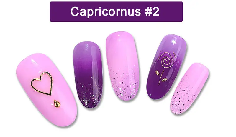 Подарочный Набор лаков lagunoon 6*8 мл "Capricornus", элегантный УФ, светодиодный, Фиолетовый лак для ногтей, долговечный, нетоксичный