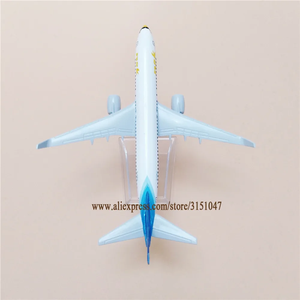 Модель самолета 16 см из металлического сплава белая авиакомпании Thai NOK Боинг 737 B737