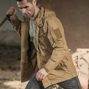 

Tactical Trench Men US Army M65 Military Field Jacket Windbreaker Men Autumn Military Camouflage Loose hooded Coat X9223