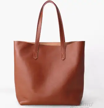 

Tote leather one-shoulder bag artistic and casual tote leather bag