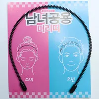 B CHIMERA Men Metal Headband Simple Hair Hoop for Women Wavy Hair Bands Spring Hairband Outdoor Sports Headdress Accessories - Цвет: B