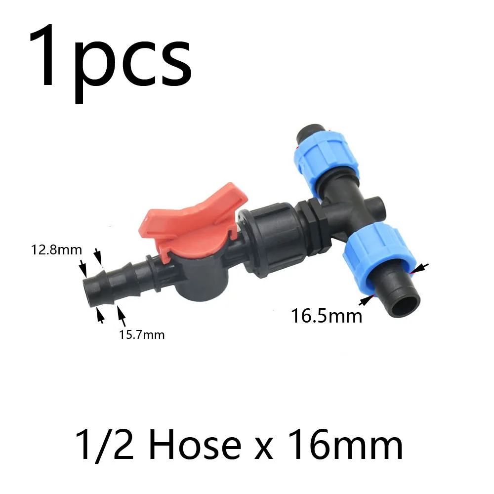 2pcs 16mm Micro Irrigation Drip Tape Connectors Tee Repair Elbow End Plug Tap Fittings Locked Hose Joints Greenhouse Coupler