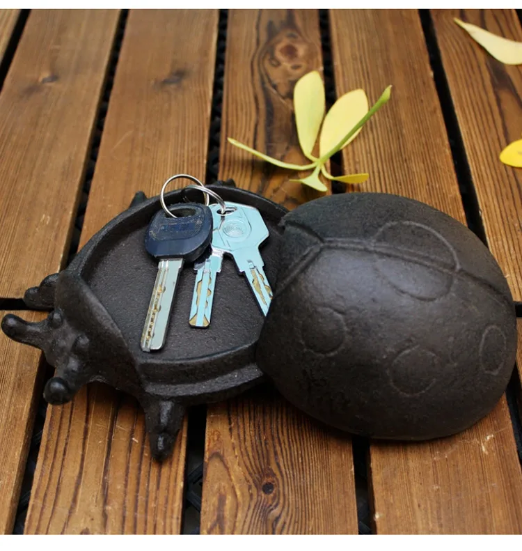 Key Safe Box European Cast Iron Storage Tank Creative Animal Style Hidden Holder Home Garden Decoration Ornaments (17)