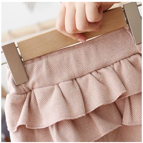Fashion Autumn Baby Girls Kids Pants Cherry Ruffles Casual Trousers Infants Children Clothes Princess Long Pant