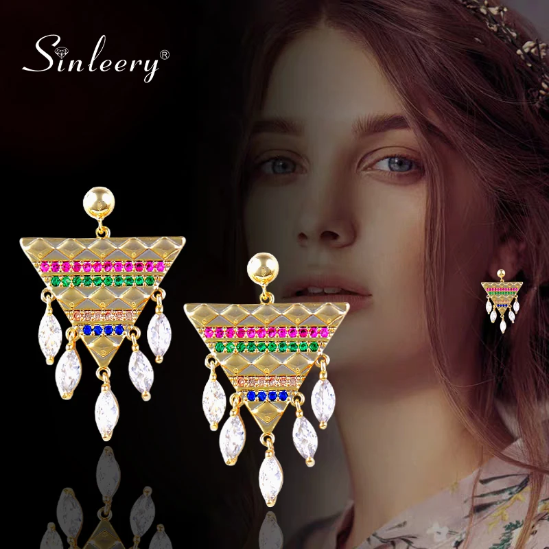 Серьги подвески SINLEERY в этническом стиле женские Винтажные Ювелирные украшения