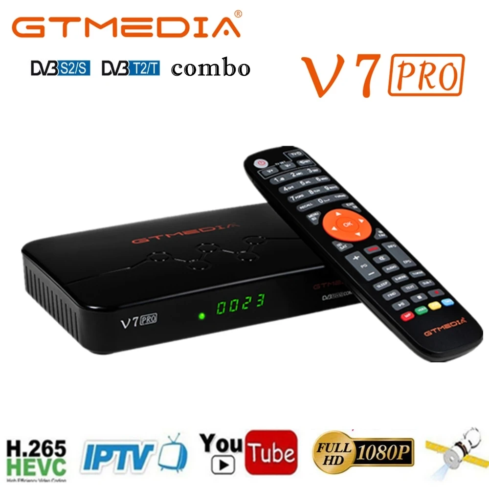 Новинка GTMEDIA V7 PRO DVB S/S2/S2X + T/T2 Поддержка карт CA и многокомнатного декодера Alfa/Tivusat/BBC