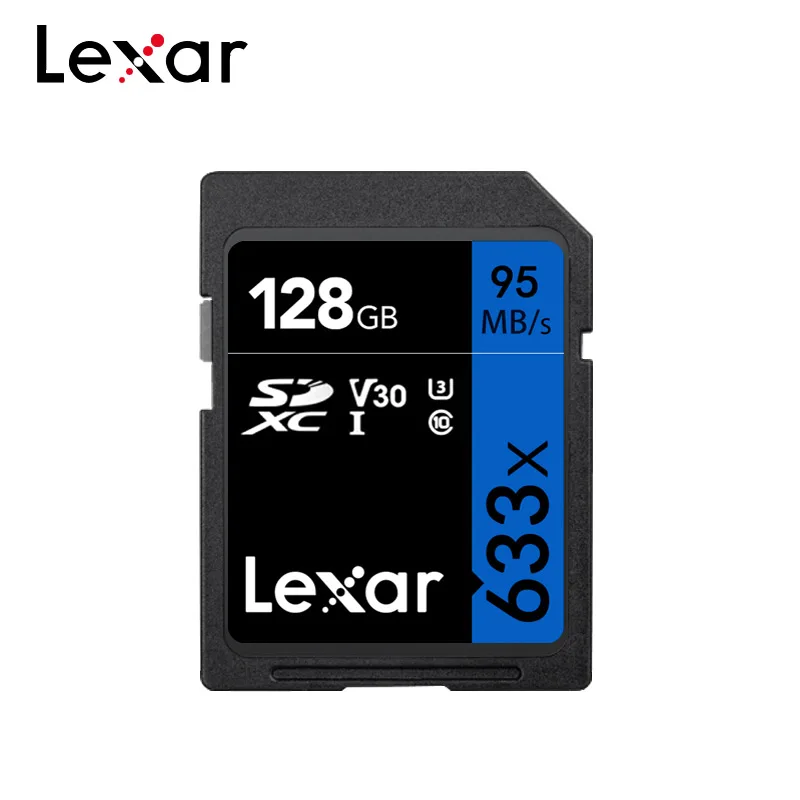 Оригинальная карта памяти Lexar 633x32 Гб 128 класс 10 UHS I высокая скорость 95 м/с 64 U3 V30 SD