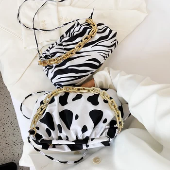 

New Fashion Trend Zebra Printed Crossbody Bags Nylon Small Lady Shoulder Handbags Female Simple Totes for Women
