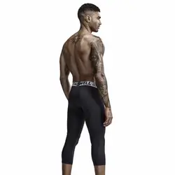 Новый стиль, спортивные штаны для фитнеса, компрессионные мужские быстросохнущие базовые Капри, штаны для баскетбола, бега, эластичные