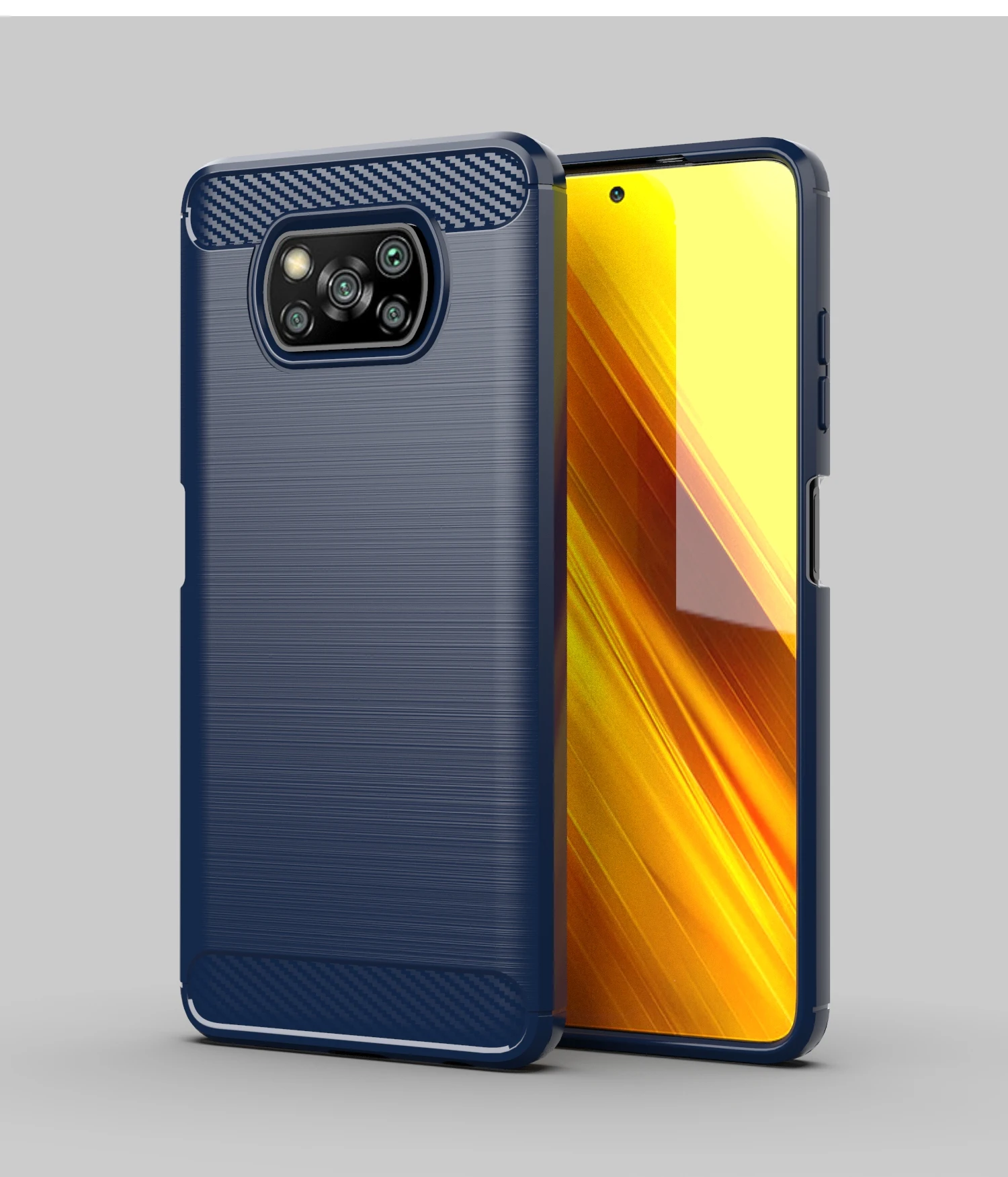 Poco X3 nfc Case For Mi Poco X3 NFC Protector ShockProof Fitted Carbon Fiber TPU Phone Durable Cover X3 NFC Pouch 6.67inch case for xiaomi