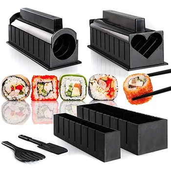 

Sushi Making Kit DIY Sushi Making Kit Roll Sushi Maker Rice Roll Mold 11 Pieces DIY Sushi Set XH8Z