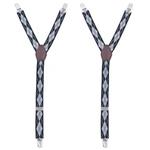 Мужская Нескользящая рубашка для отдыха военная полиция регулируемая эластичная Униформа Рубашка ременной захват ремни держать рубашку заправленный носок подвязки