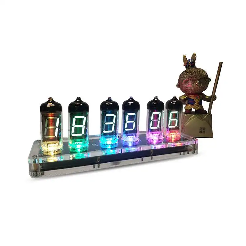 6 бит IV11 светодиодные светящиеся цифровые часы Nixie Tube набор сделай сам