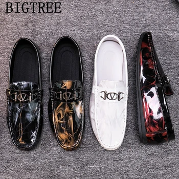 

Loafer Shoes Men Patent Leather Mens Luxury Shoes Men Designer Shoes Fashion Zapatos Hombre Casual Cuero Erkek Ayakkabi Sapato