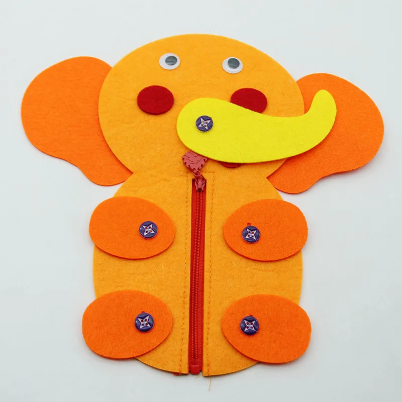 

1Set Felt Crafts Big Elephant Fabric Cloth DIY Making Material Kids Puzzle Game Child Parent Cooperation Trim School Study Tools