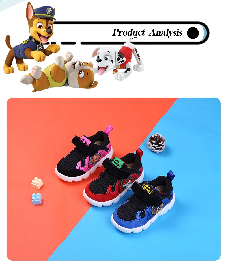 PAW PATRAL/Детские Сникерсы для малышей; нескользящая удобная спортивная обувь для мальчиков и девочек; детская дышащая повседневная обувь; размеры 21-30