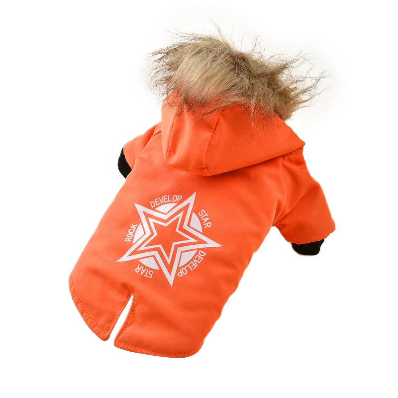 Orange Star XS-XL зимняя одежда для собак, мягкая меховая куртка для щенков, теплая куртка для собак, одежда для чихуахуа, Ши-тцу, пальто для собак для маленьких собак, одежда для кошек - Цвет: Orange Star