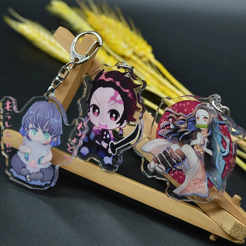 Брелок Kimetsu No Yaiba для косплея, реквизит для косплея, Kamado Tanjirou Nezuko, брелок для ключей Agatsuma Zenitsu, автомобильный брелок